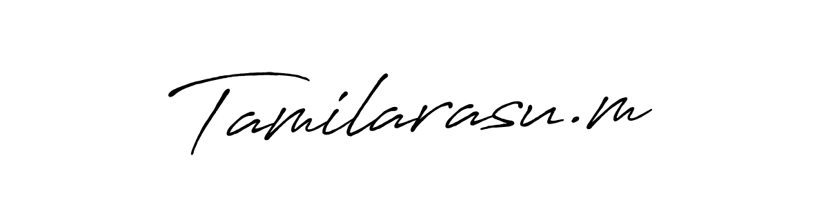 Design your own signature with our free online signature maker. With this signature software, you can create a handwritten (Antro_Vectra_Bolder) signature for name Tamilarasu.m. Tamilarasu.m signature style 7 images and pictures png