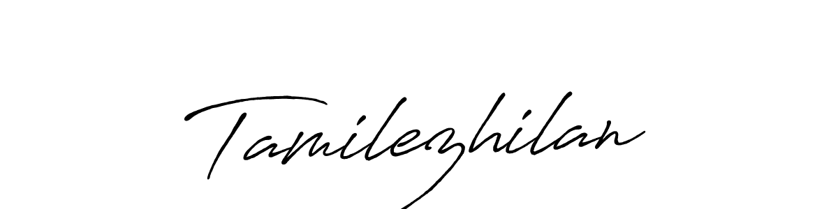 Tamilezhilan stylish signature style. Best Handwritten Sign (Antro_Vectra_Bolder) for my name. Handwritten Signature Collection Ideas for my name Tamilezhilan. Tamilezhilan signature style 7 images and pictures png