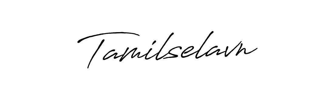 How to make Tamilselavn signature? Antro_Vectra_Bolder is a professional autograph style. Create handwritten signature for Tamilselavn name. Tamilselavn signature style 7 images and pictures png