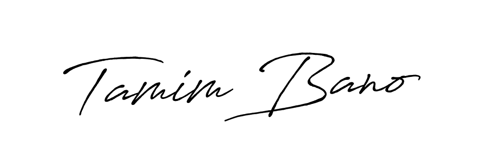 Use a signature maker to create a handwritten signature online. With this signature software, you can design (Antro_Vectra_Bolder) your own signature for name Tamim Bano. Tamim Bano signature style 7 images and pictures png