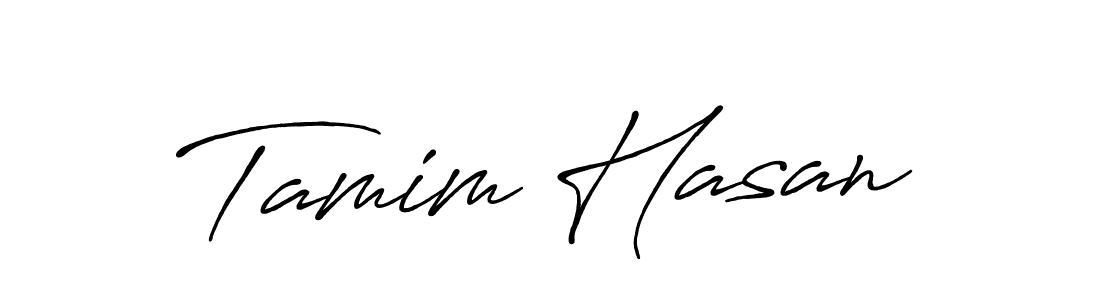 Create a beautiful signature design for name Tamim Hasan. With this signature (Antro_Vectra_Bolder) fonts, you can make a handwritten signature for free. Tamim Hasan signature style 7 images and pictures png