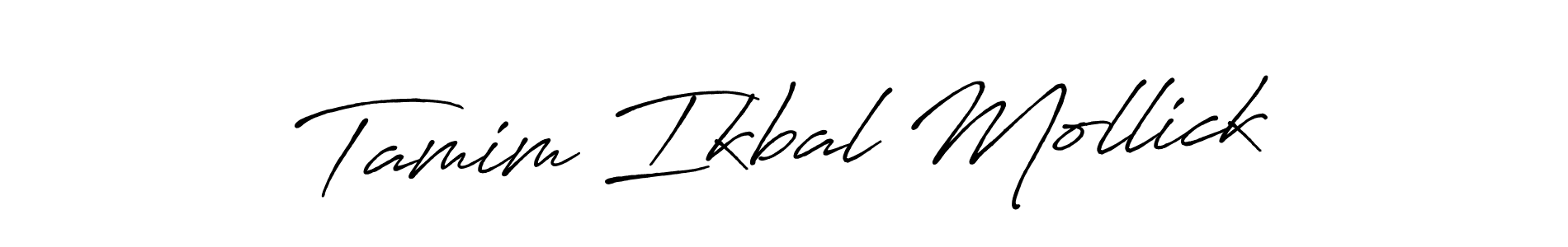 The best way (Antro_Vectra_Bolder) to make a short signature is to pick only two or three words in your name. The name Tamim Ikbal Mollick include a total of six letters. For converting this name. Tamim Ikbal Mollick signature style 7 images and pictures png
