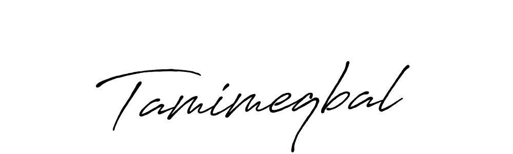 How to make Tamimeqbal name signature. Use Antro_Vectra_Bolder style for creating short signs online. This is the latest handwritten sign. Tamimeqbal signature style 7 images and pictures png