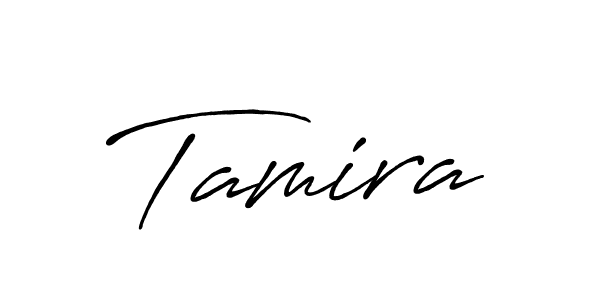 How to make Tamira name signature. Use Antro_Vectra_Bolder style for creating short signs online. This is the latest handwritten sign. Tamira signature style 7 images and pictures png