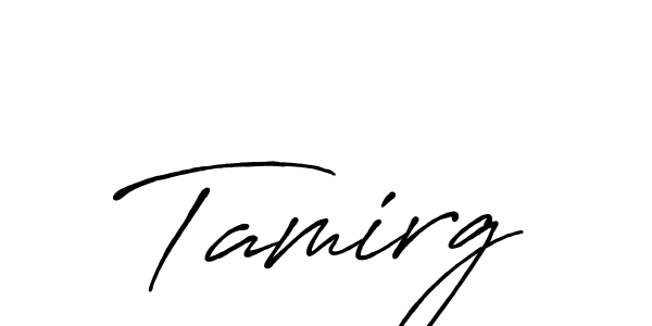 The best way (Antro_Vectra_Bolder) to make a short signature is to pick only two or three words in your name. The name Tamirg include a total of six letters. For converting this name. Tamirg signature style 7 images and pictures png