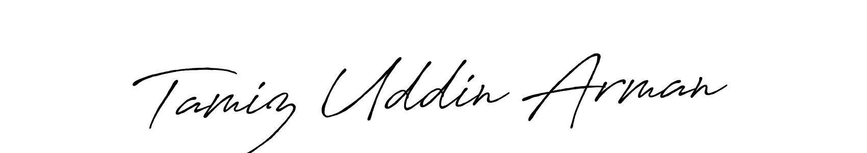You should practise on your own different ways (Antro_Vectra_Bolder) to write your name (Tamiz Uddin Arman) in signature. don't let someone else do it for you. Tamiz Uddin Arman signature style 7 images and pictures png