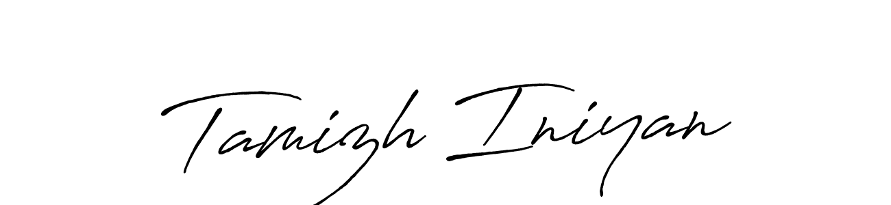 Similarly Antro_Vectra_Bolder is the best handwritten signature design. Signature creator online .You can use it as an online autograph creator for name Tamizh Iniyan. Tamizh Iniyan signature style 7 images and pictures png