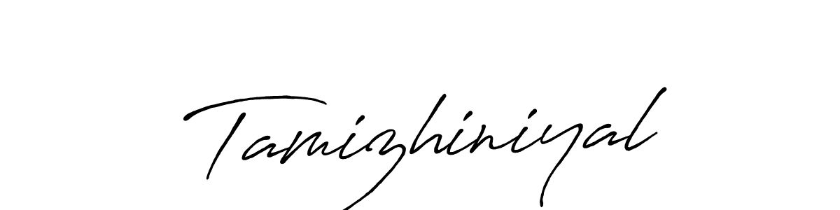 Also You can easily find your signature by using the search form. We will create Tamizhiniyal name handwritten signature images for you free of cost using Antro_Vectra_Bolder sign style. Tamizhiniyal signature style 7 images and pictures png