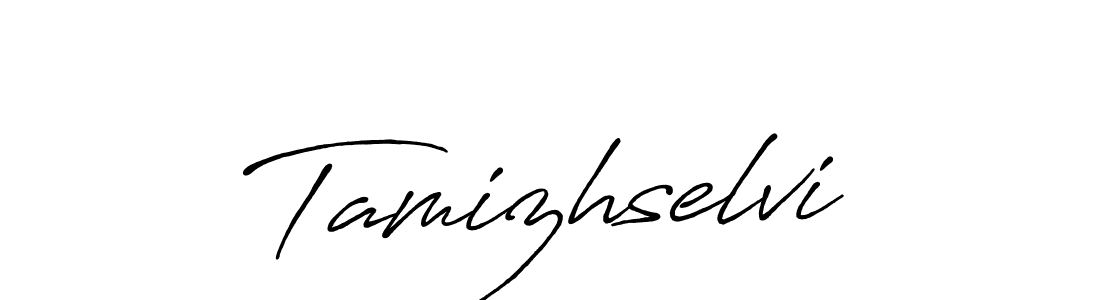 Use a signature maker to create a handwritten signature online. With this signature software, you can design (Antro_Vectra_Bolder) your own signature for name Tamizhselvi. Tamizhselvi signature style 7 images and pictures png