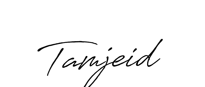 Use a signature maker to create a handwritten signature online. With this signature software, you can design (Antro_Vectra_Bolder) your own signature for name Tamjeid. Tamjeid signature style 7 images and pictures png