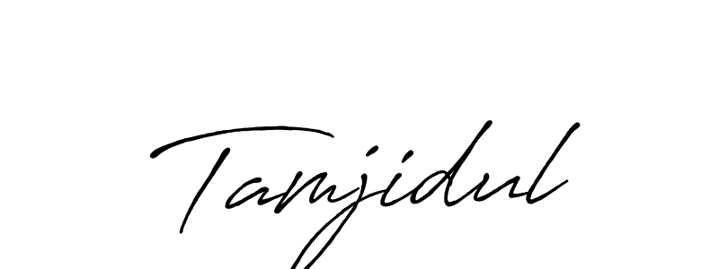 Use a signature maker to create a handwritten signature online. With this signature software, you can design (Antro_Vectra_Bolder) your own signature for name Tamjidul. Tamjidul signature style 7 images and pictures png