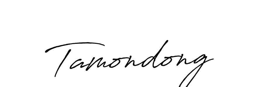 Make a beautiful signature design for name Tamondong. With this signature (Antro_Vectra_Bolder) style, you can create a handwritten signature for free. Tamondong signature style 7 images and pictures png