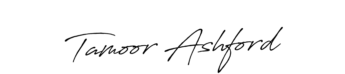 How to make Tamoor Ashford name signature. Use Antro_Vectra_Bolder style for creating short signs online. This is the latest handwritten sign. Tamoor Ashford signature style 7 images and pictures png