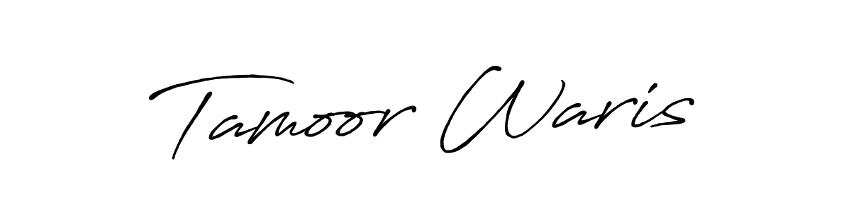 Design your own signature with our free online signature maker. With this signature software, you can create a handwritten (Antro_Vectra_Bolder) signature for name Tamoor Waris. Tamoor Waris signature style 7 images and pictures png