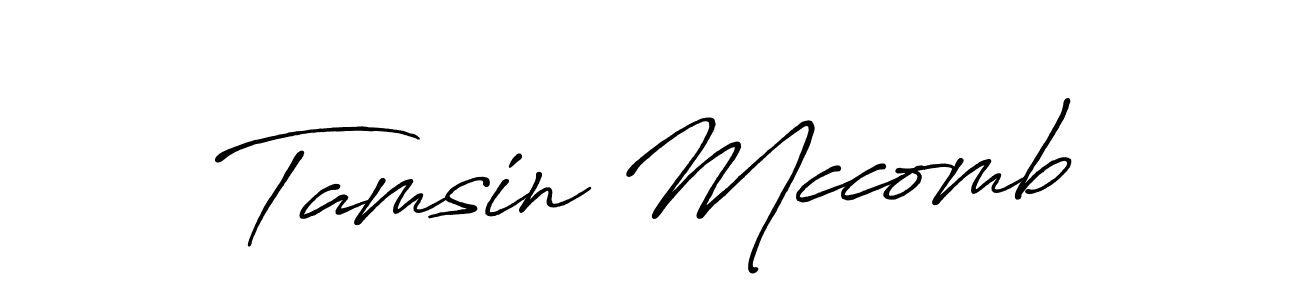 Antro_Vectra_Bolder is a professional signature style that is perfect for those who want to add a touch of class to their signature. It is also a great choice for those who want to make their signature more unique. Get Tamsin Mccomb name to fancy signature for free. Tamsin Mccomb signature style 7 images and pictures png