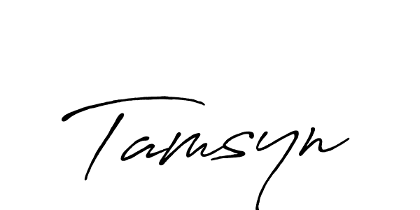 Create a beautiful signature design for name Tamsyn. With this signature (Antro_Vectra_Bolder) fonts, you can make a handwritten signature for free. Tamsyn signature style 7 images and pictures png