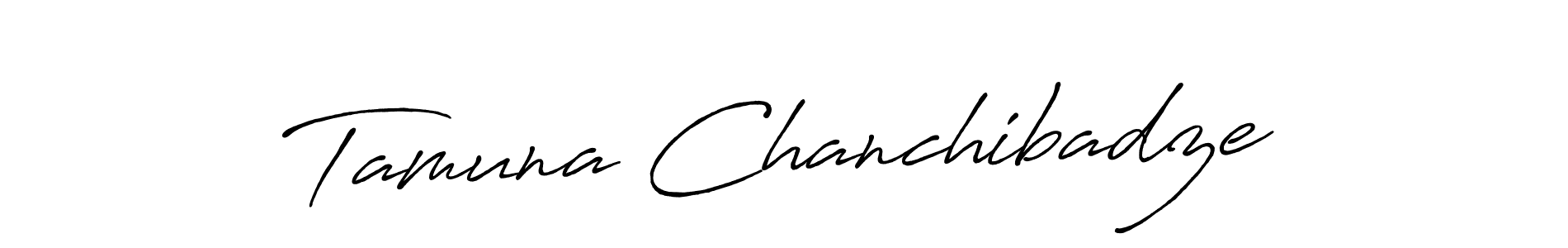 Tamuna Chanchibadze stylish signature style. Best Handwritten Sign (Antro_Vectra_Bolder) for my name. Handwritten Signature Collection Ideas for my name Tamuna Chanchibadze. Tamuna Chanchibadze signature style 7 images and pictures png