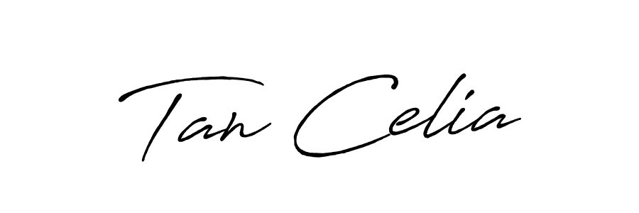 The best way (Antro_Vectra_Bolder) to make a short signature is to pick only two or three words in your name. The name Tan Celia include a total of six letters. For converting this name. Tan Celia signature style 7 images and pictures png