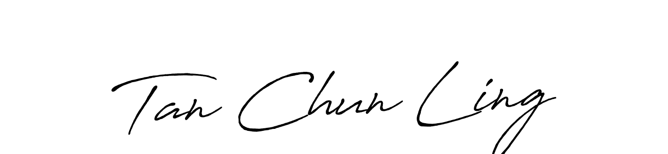 Tan Chun Ling stylish signature style. Best Handwritten Sign (Antro_Vectra_Bolder) for my name. Handwritten Signature Collection Ideas for my name Tan Chun Ling. Tan Chun Ling signature style 7 images and pictures png