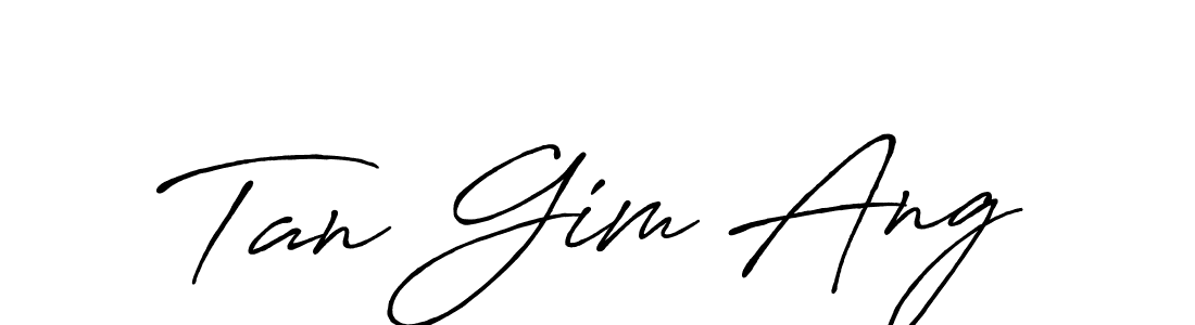 How to make Tan Gim Ang name signature. Use Antro_Vectra_Bolder style for creating short signs online. This is the latest handwritten sign. Tan Gim Ang signature style 7 images and pictures png