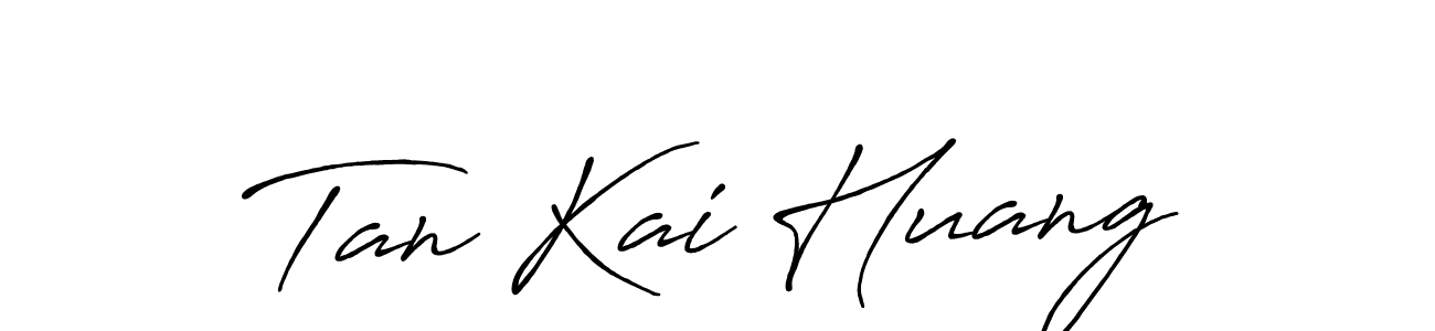 Tan Kai Huang stylish signature style. Best Handwritten Sign (Antro_Vectra_Bolder) for my name. Handwritten Signature Collection Ideas for my name Tan Kai Huang. Tan Kai Huang signature style 7 images and pictures png