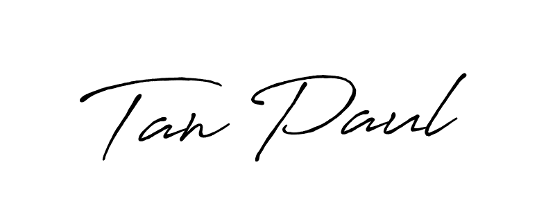 Use a signature maker to create a handwritten signature online. With this signature software, you can design (Antro_Vectra_Bolder) your own signature for name Tan Paul. Tan Paul signature style 7 images and pictures png