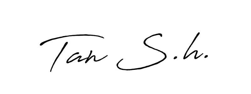 You should practise on your own different ways (Antro_Vectra_Bolder) to write your name (Tan S.h.) in signature. don't let someone else do it for you. Tan S.h. signature style 7 images and pictures png