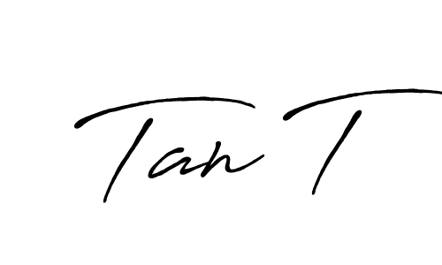 Similarly Antro_Vectra_Bolder is the best handwritten signature design. Signature creator online .You can use it as an online autograph creator for name Tan T. Tan T signature style 7 images and pictures png