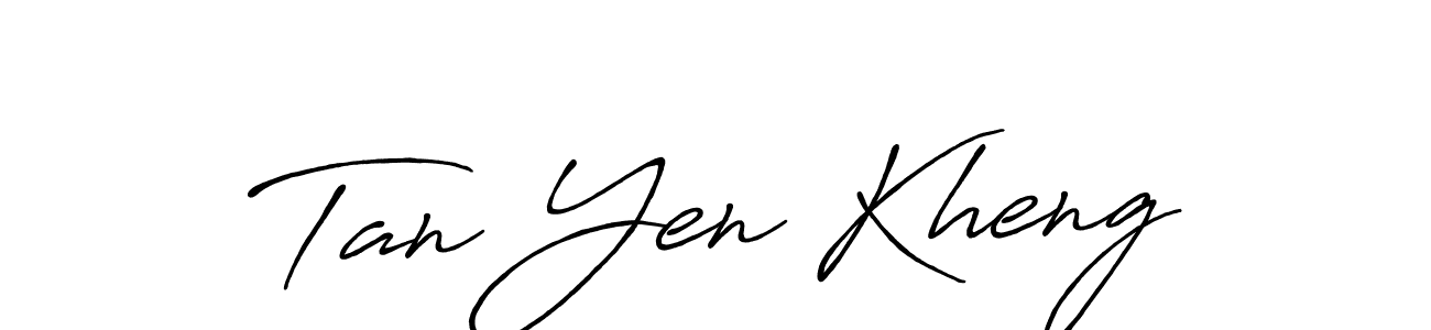 Make a beautiful signature design for name Tan Yen Kheng. With this signature (Antro_Vectra_Bolder) style, you can create a handwritten signature for free. Tan Yen Kheng signature style 7 images and pictures png