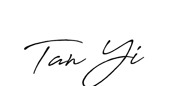 How to make Tan Yi name signature. Use Antro_Vectra_Bolder style for creating short signs online. This is the latest handwritten sign. Tan Yi signature style 7 images and pictures png