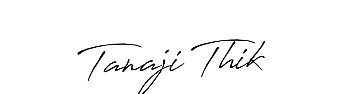 Use a signature maker to create a handwritten signature online. With this signature software, you can design (Antro_Vectra_Bolder) your own signature for name Tanaji Thik. Tanaji Thik signature style 7 images and pictures png