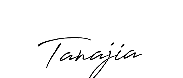 Use a signature maker to create a handwritten signature online. With this signature software, you can design (Antro_Vectra_Bolder) your own signature for name Tanajia. Tanajia signature style 7 images and pictures png