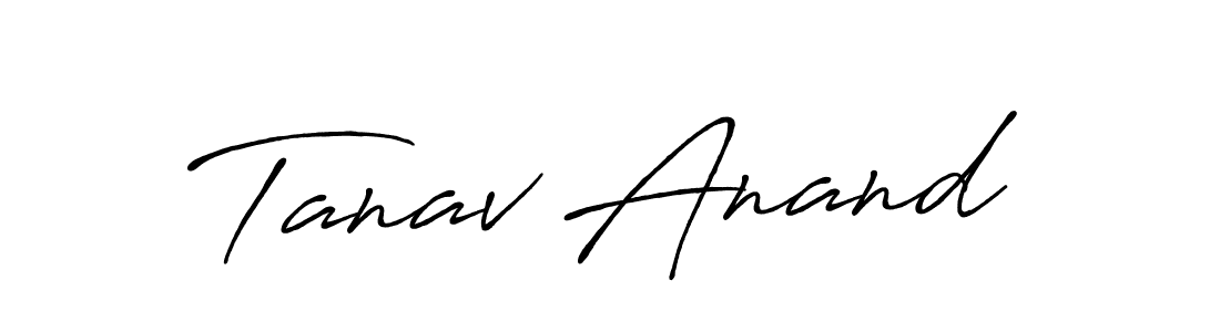 Tanav Anand stylish signature style. Best Handwritten Sign (Antro_Vectra_Bolder) for my name. Handwritten Signature Collection Ideas for my name Tanav Anand. Tanav Anand signature style 7 images and pictures png