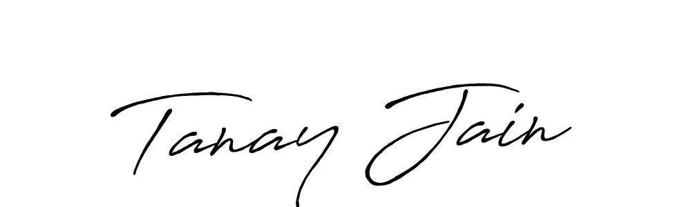 How to make Tanay Jain signature? Antro_Vectra_Bolder is a professional autograph style. Create handwritten signature for Tanay Jain name. Tanay Jain signature style 7 images and pictures png