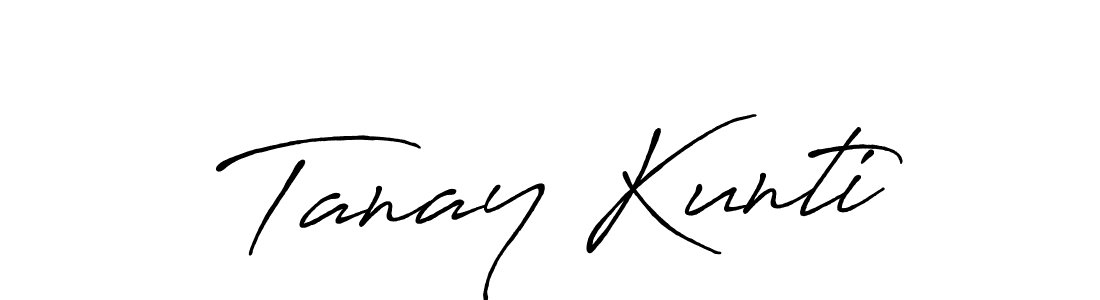It looks lik you need a new signature style for name Tanay Kunti. Design unique handwritten (Antro_Vectra_Bolder) signature with our free signature maker in just a few clicks. Tanay Kunti signature style 7 images and pictures png
