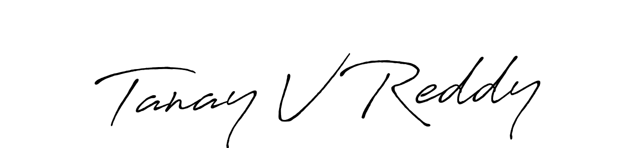 This is the best signature style for the Tanay V Reddy name. Also you like these signature font (Antro_Vectra_Bolder). Mix name signature. Tanay V Reddy signature style 7 images and pictures png
