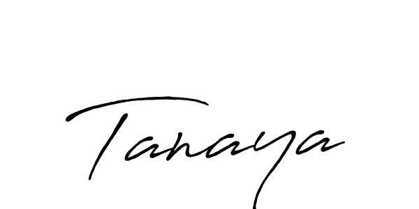 Use a signature maker to create a handwritten signature online. With this signature software, you can design (Antro_Vectra_Bolder) your own signature for name Tanaya. Tanaya signature style 7 images and pictures png