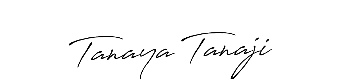 How to make Tanaya Tanaji signature? Antro_Vectra_Bolder is a professional autograph style. Create handwritten signature for Tanaya Tanaji name. Tanaya Tanaji signature style 7 images and pictures png