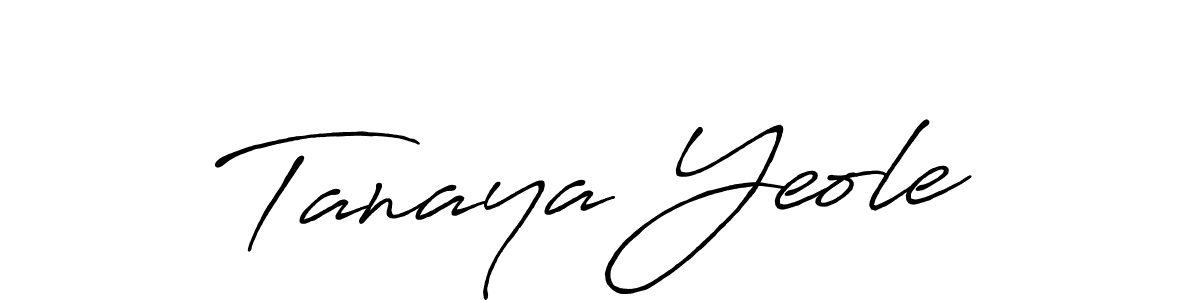 Also we have Tanaya Yeole name is the best signature style. Create professional handwritten signature collection using Antro_Vectra_Bolder autograph style. Tanaya Yeole signature style 7 images and pictures png