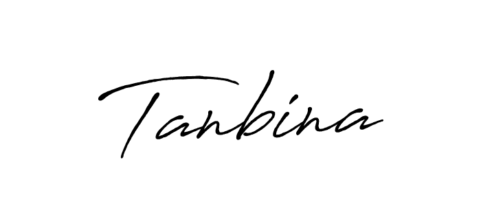 Create a beautiful signature design for name Tanbina. With this signature (Antro_Vectra_Bolder) fonts, you can make a handwritten signature for free. Tanbina signature style 7 images and pictures png