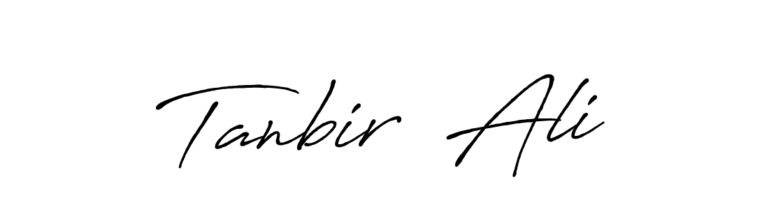 Create a beautiful signature design for name Tanbir  Ali. With this signature (Antro_Vectra_Bolder) fonts, you can make a handwritten signature for free. Tanbir  Ali signature style 7 images and pictures png