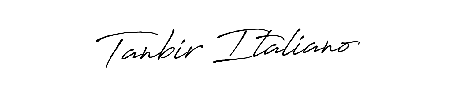 Design your own signature with our free online signature maker. With this signature software, you can create a handwritten (Antro_Vectra_Bolder) signature for name Tanbir Italiano. Tanbir Italiano signature style 7 images and pictures png