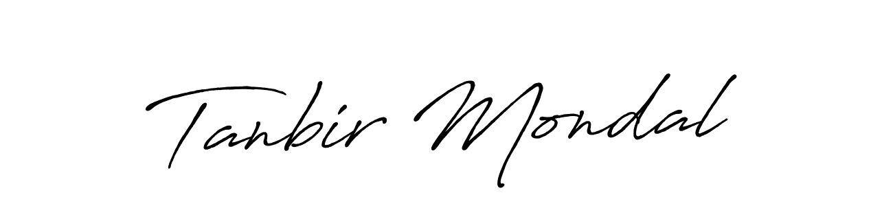 Use a signature maker to create a handwritten signature online. With this signature software, you can design (Antro_Vectra_Bolder) your own signature for name Tanbir Mondal. Tanbir Mondal signature style 7 images and pictures png