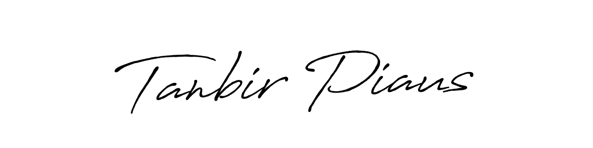 Use a signature maker to create a handwritten signature online. With this signature software, you can design (Antro_Vectra_Bolder) your own signature for name Tanbir Piaus. Tanbir Piaus signature style 7 images and pictures png