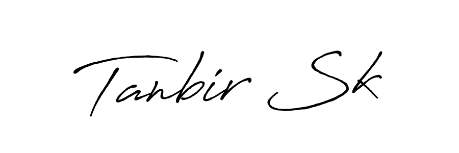 Also You can easily find your signature by using the search form. We will create Tanbir Sk name handwritten signature images for you free of cost using Antro_Vectra_Bolder sign style. Tanbir Sk signature style 7 images and pictures png