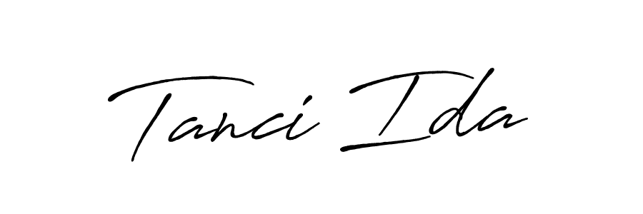 You should practise on your own different ways (Antro_Vectra_Bolder) to write your name (Tanci Ida) in signature. don't let someone else do it for you. Tanci Ida signature style 7 images and pictures png