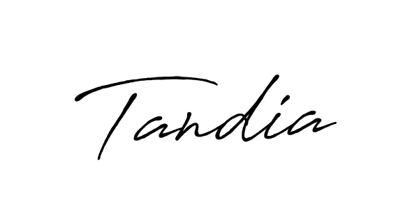 How to make Tandia name signature. Use Antro_Vectra_Bolder style for creating short signs online. This is the latest handwritten sign. Tandia signature style 7 images and pictures png