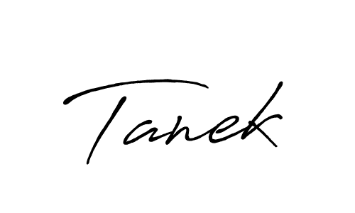 Create a beautiful signature design for name Tanek. With this signature (Antro_Vectra_Bolder) fonts, you can make a handwritten signature for free. Tanek signature style 7 images and pictures png