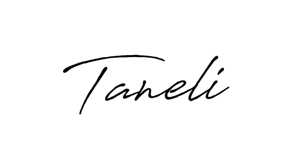 Create a beautiful signature design for name Taneli. With this signature (Antro_Vectra_Bolder) fonts, you can make a handwritten signature for free. Taneli signature style 7 images and pictures png