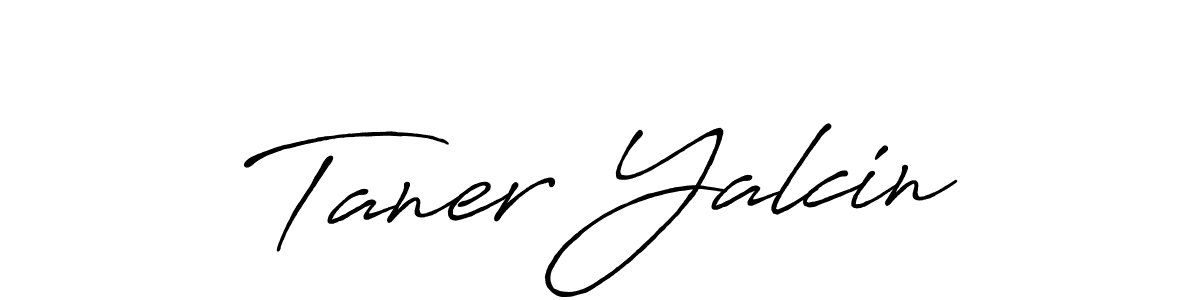 Use a signature maker to create a handwritten signature online. With this signature software, you can design (Antro_Vectra_Bolder) your own signature for name Taner Yalcin. Taner Yalcin signature style 7 images and pictures png